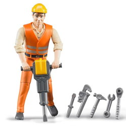 Image of Construction Worker with Accessories