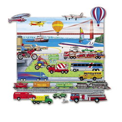Image of Felt Playboard Trucks, Trains & Planes with Carrying Case