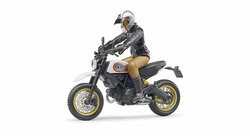 Image of Motorcycle Ducati Scrambler Desert Sled with Driver