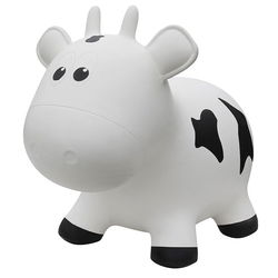 Image of Farm Hoppers Jumping Cow – White – Bouncer