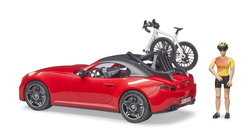 Image of Bruder Roadster with Road Bike and Cyclist