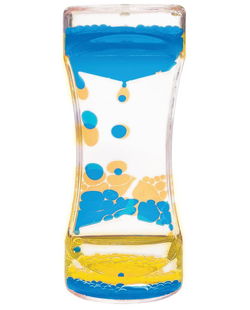 Image of Liquid Motion Bubbler Blue & Yellow
