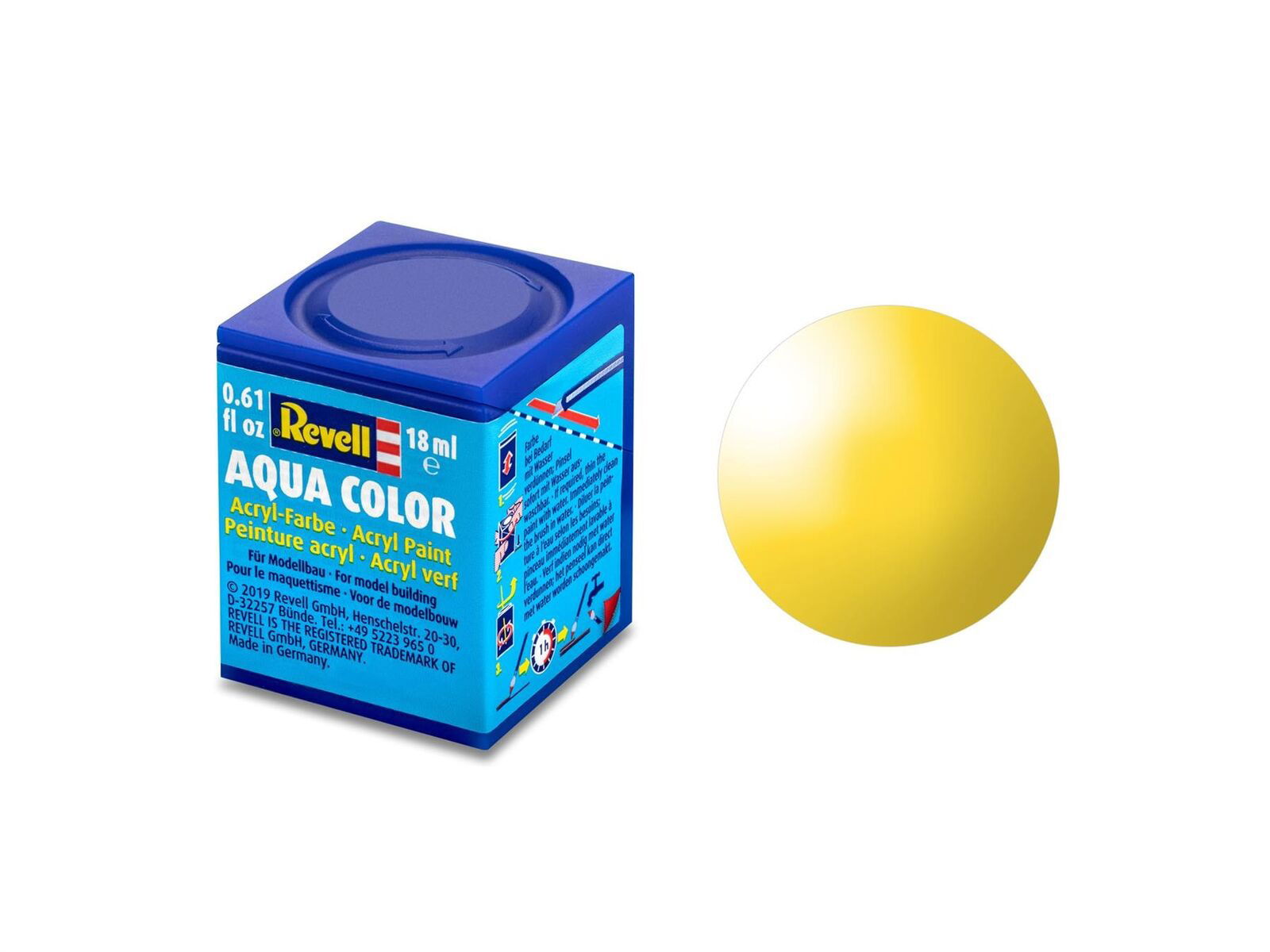 Image of Revell Paint Aqua Color, Yellow, Gloss 18ml, RAL