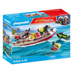 Image of Playmobil Action Heroes – Fireboat w/ Aqua Scooter