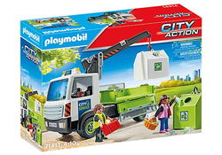 Image of Playmobil City Action – Glass Recycling Truck w/ Container