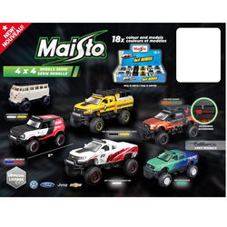 Image of 1:64 Maisto Diecast 4×4 Rebel Series Cars & Trucks Assorted 5′