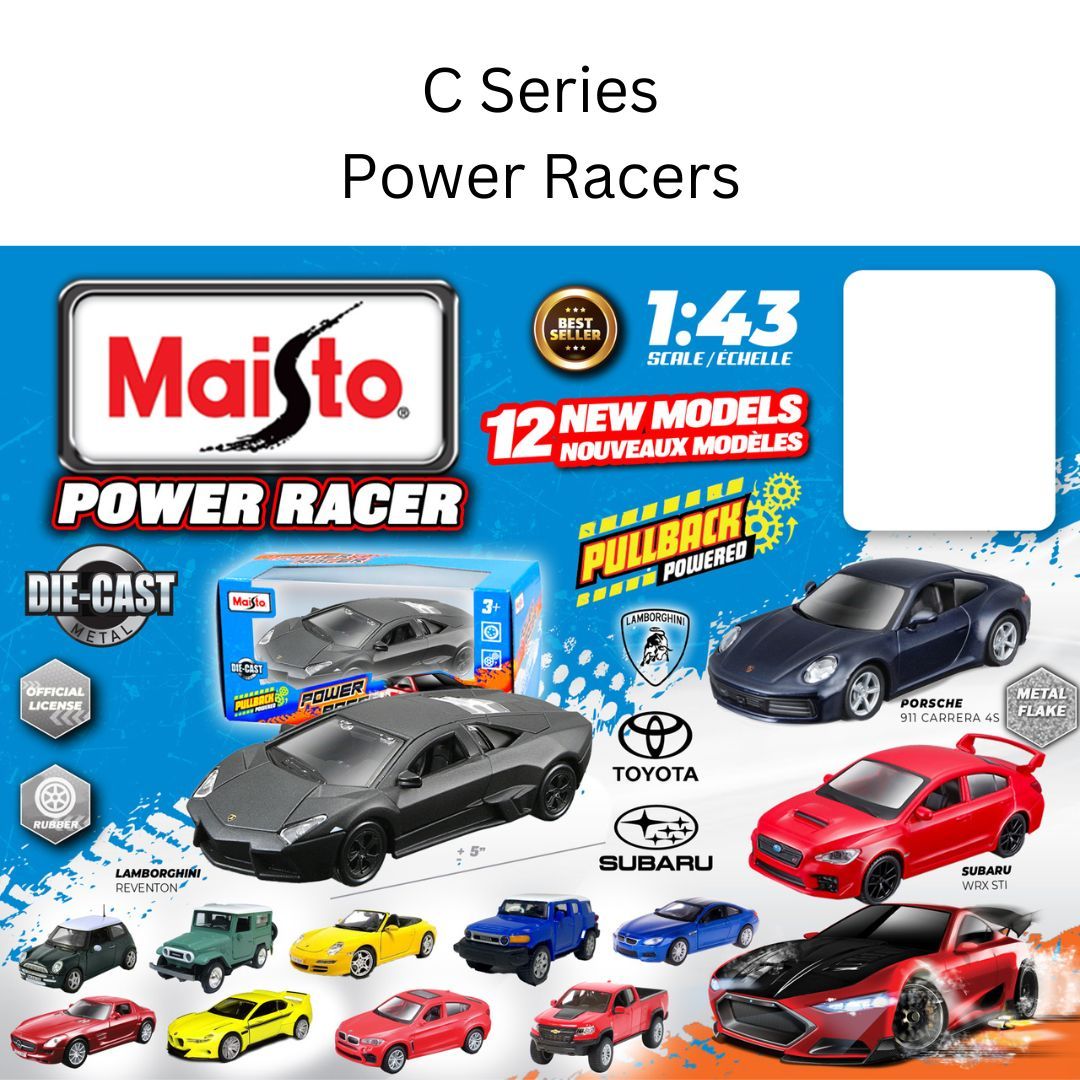 Image of 1:43 Die-Cast Maisto Power Racers 5′ Series C (Assorted)