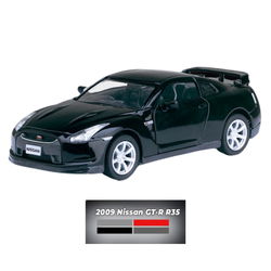 Image of 1:43 Black 2009 Nissan GT-R R35 Luxury Car