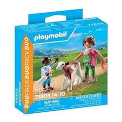 Image of Playmobil Farmer with Calf 5 pc