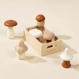 Wooden Mushrooms Playset