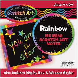 Image of Rainbow Mini Scratch Art Notes (Box of 125)