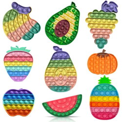 Image of Fruits Pop It Stress Fidget Kids Toy- Assorted