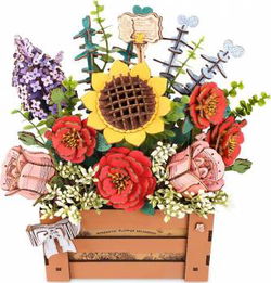 Image of Robotime Wooden Flower Box