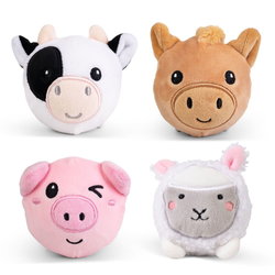 Image of Farm Animal Bouncy Plushies Sensory Toys – Assorted