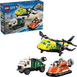 Image of Lego City Great Vehicles Airplane, Service Truck & Hovercraft Rem