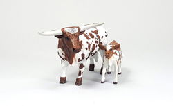 Image of Longhorn Cow and Calf