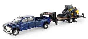 1:32 Ram 3500 Pickup with New Holland L230 Skid Steer Gooseneck Trailer