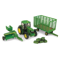 Image of 1:64 John Deere 6210R Tractor Baling Set