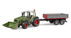 Image of Fendt 211 Tractor w/ Load and Tipping Trailer