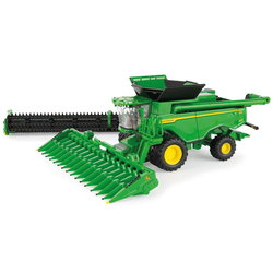 Image of 1:64 John Deere X9 1100 Combine with Draper Head and Corn Head