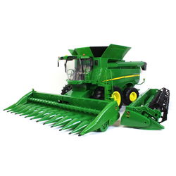 Image of 1:16 John Deere S690 Combine with Corn & Draper Head