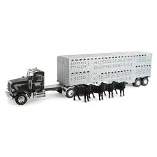 Image of 1:16 Peterbilt Model 367 with Cattle Trailer