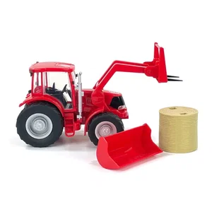 Tractor w/ Loader and Bale - Red