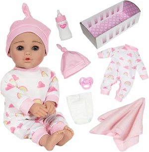 Rainbow Hugs 7 Pc Baby Doll Nurturing Gift Set 13"