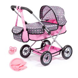 Image of Smarty Dolls Pram Stroller – Polka Dots – ETA Spring 2026