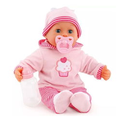 Image of First Words Baby – Pink Cupcake 15′ w/ Pacifier & Bottle