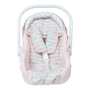 Classic Pastel Pink Car Seat Carrier (White Handle)