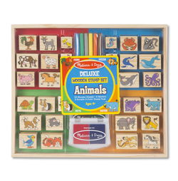 Image of Deluxe Wooden Stamp Set – Animals
