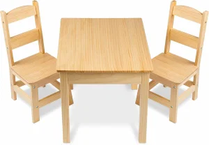 Wooden Table & Chairs - Natural
