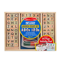 Image of Wooden ABC Activity Stamp Set