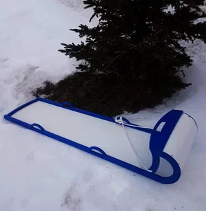 60 Inch Toboggan Sled Blue - BeaverSnow
