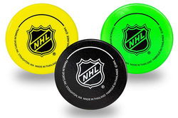 Image of NHL Foam Mini Hockey Pucks 3pk