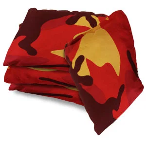 Corn Toss Bean Bags - Set of 4 - Camo Orange 6"x6"