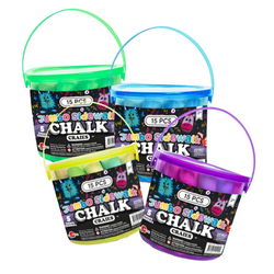Image of Jumbo Sidewalk Chalk Bucket – 15 pc