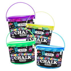 Image of Jumbo Sidewalk Chalk Bucket – 36 pc