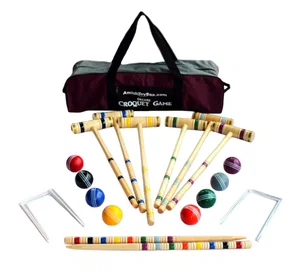 6 Player Pro Croquet Set 24" in Carrying Case