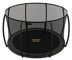 Image of Avyna 14′ Flat Level Trampoline with Enclosure – Grey